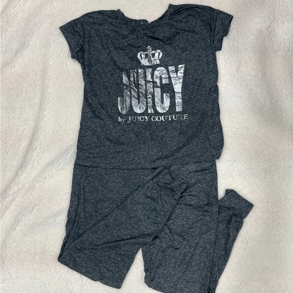 Juicy Couture pajama pants set PJ’s gray jogger style - Picture 1 of 6